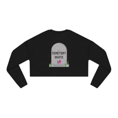 Spooky Cropped Sweatshirt w/ Cemetery Skate VII Gravestone (Women's Sizing) - Image 2