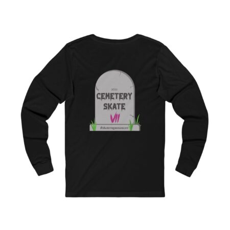 Spooky Lightweight & Soft Long Sleeved Tee w/ Cemetery Skate VII Gravestone (Unisex Sizing) - Image 2