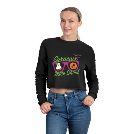Spooky Cropped Sweatshirt w/ Cemetery Skate VII Gravestone (Women's Sizing) - Image 4