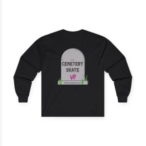 Spooky Long Sleeved Tee w/ Cemetery Skate VII Gravestone (Unisex Sizing)