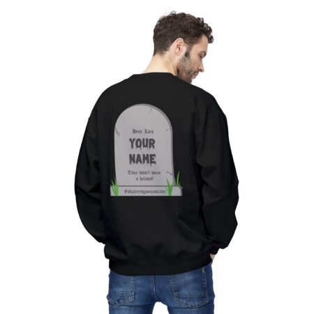 Spooky Sweatshirt w/ Personalized Gravestone (Unisex Sizing) - Image 4