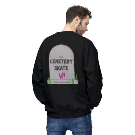 Spooky Sweatshirt w/ Cemetery Skate VII Gravestone (Unisex Sizing) - Image 4