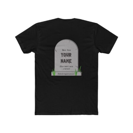 Spooky Cotton Crew Tee w/ Personalized Gravestone (Unisex Sizing)