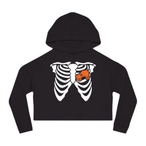 Spooky Cropped Ribcage Hoodie w/ Quad Skate (Women's Sizing)